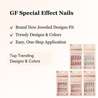 KISS Gold Finger Special Effect Nail - Cream Glazed