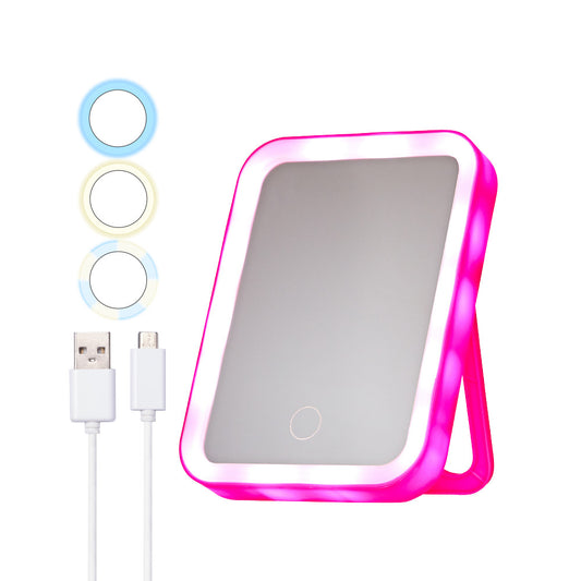 RED LED Table Mirror