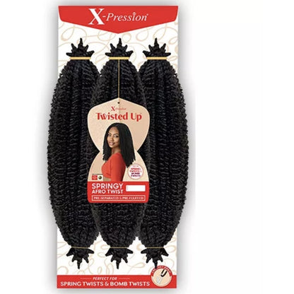 [WHOLESALE] OUTRE X-Pression Twisted Up Crochet Braid SPRINGY AFRO TWIST (2X 12" / 3X 16" / 3X 24" / 3X 30")