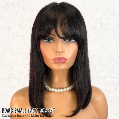 BOMB HAIR 100% Human Hair Bang Bob - Straight (10"-14")