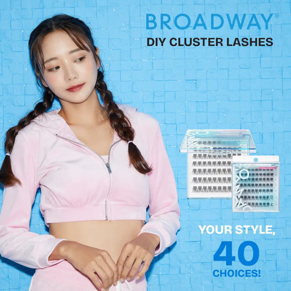BROADWAY DIY Cluster Lashes - Full, Fluffy Lash Extensions (56-12pcs)