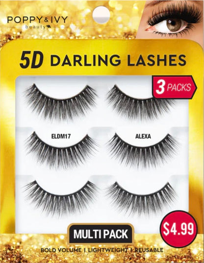 ABSOLUTE Poppy & Ivy5D Darling Lashes - 3 Pairs