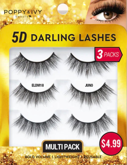 ABSOLUTE Poppy & Ivy5D Darling Lashes - 3 Pairs