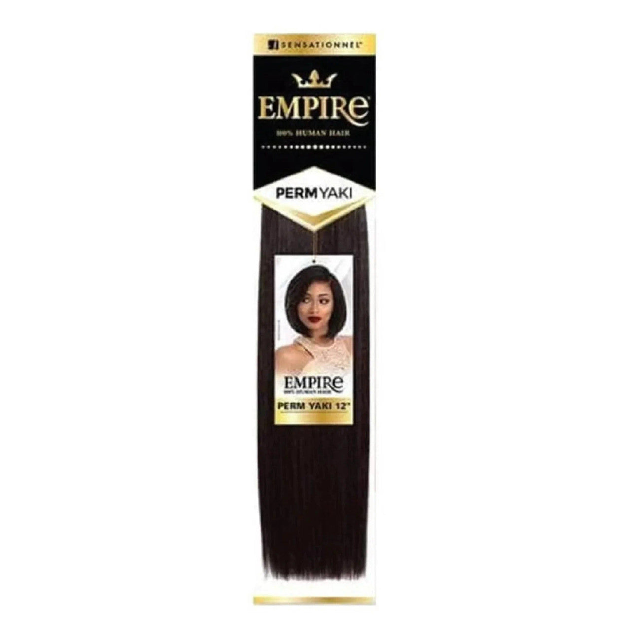 SENSATIONNEL 100% Human Hair Empire Perm Yaki Weave (16"-18")