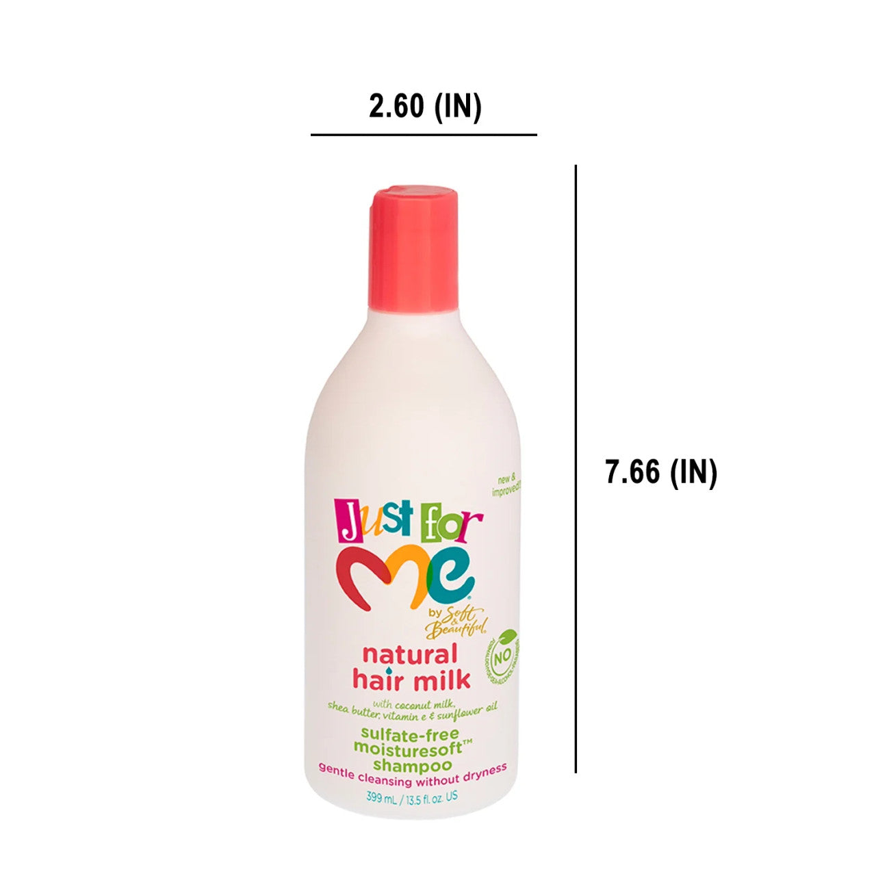 JUST FOR ME Natural Hair Milk Sulfate-Free Shampoo (13.5 oz)