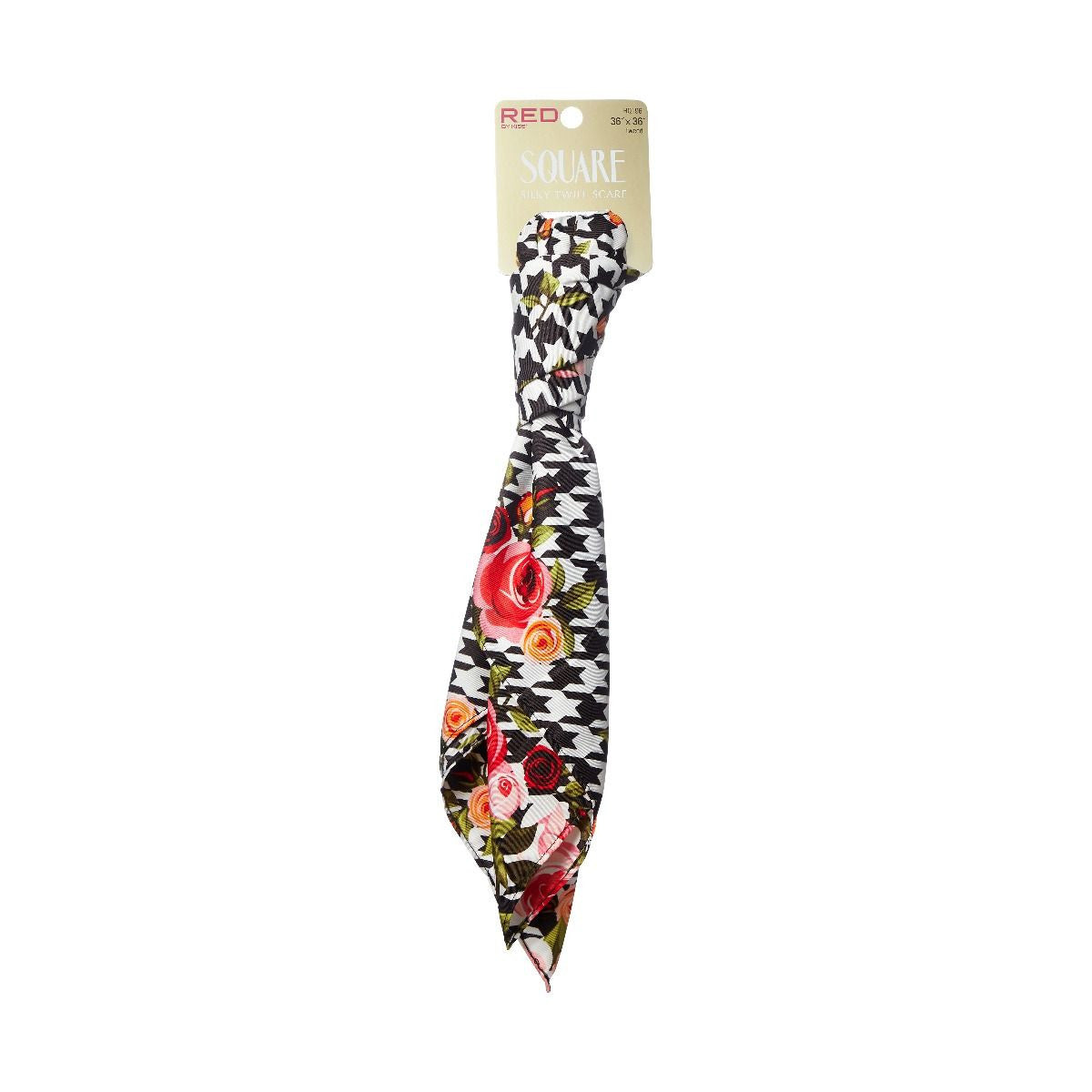 RED Woven Silky Satin Square Scarf (HQ191 - HQ198)