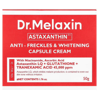 DR. MELAXIN AstaxanthinRX, Anti-Freckles & Whitening Capsule Cream (1.76oz)