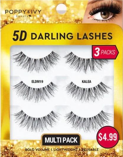 ABSOLUTE Poppy & Ivy5D Darling Lashes - 3 Pairs