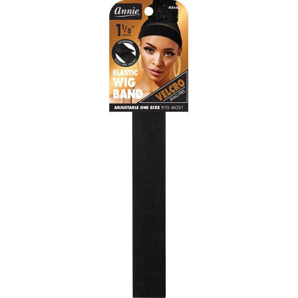 Annie Velcro Wig Band Silicone 1-1/8 (Black)