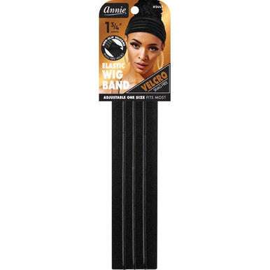 Annie Velcro Wig Band Silicone 1-3/4 (Grip Black)