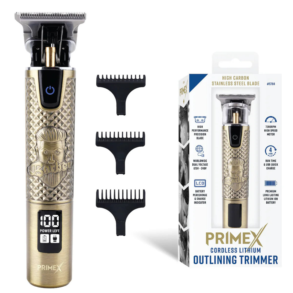 Annie PrimeX Cordless Lithium Outlining Barber Trimmer
