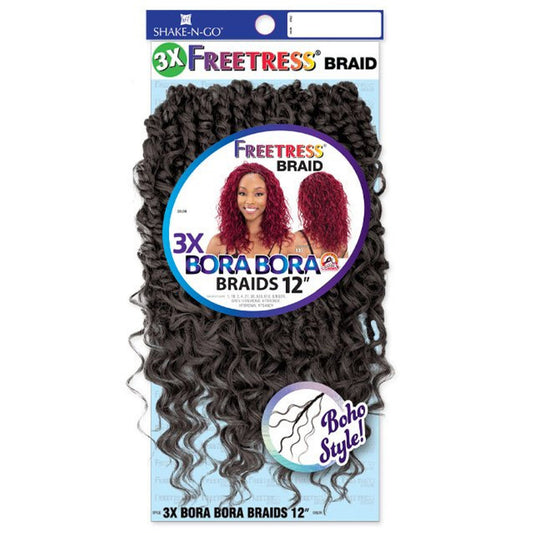 SHAKE N GO FreeTress Crochet Braids - 3X Bora Bora Braids 12"