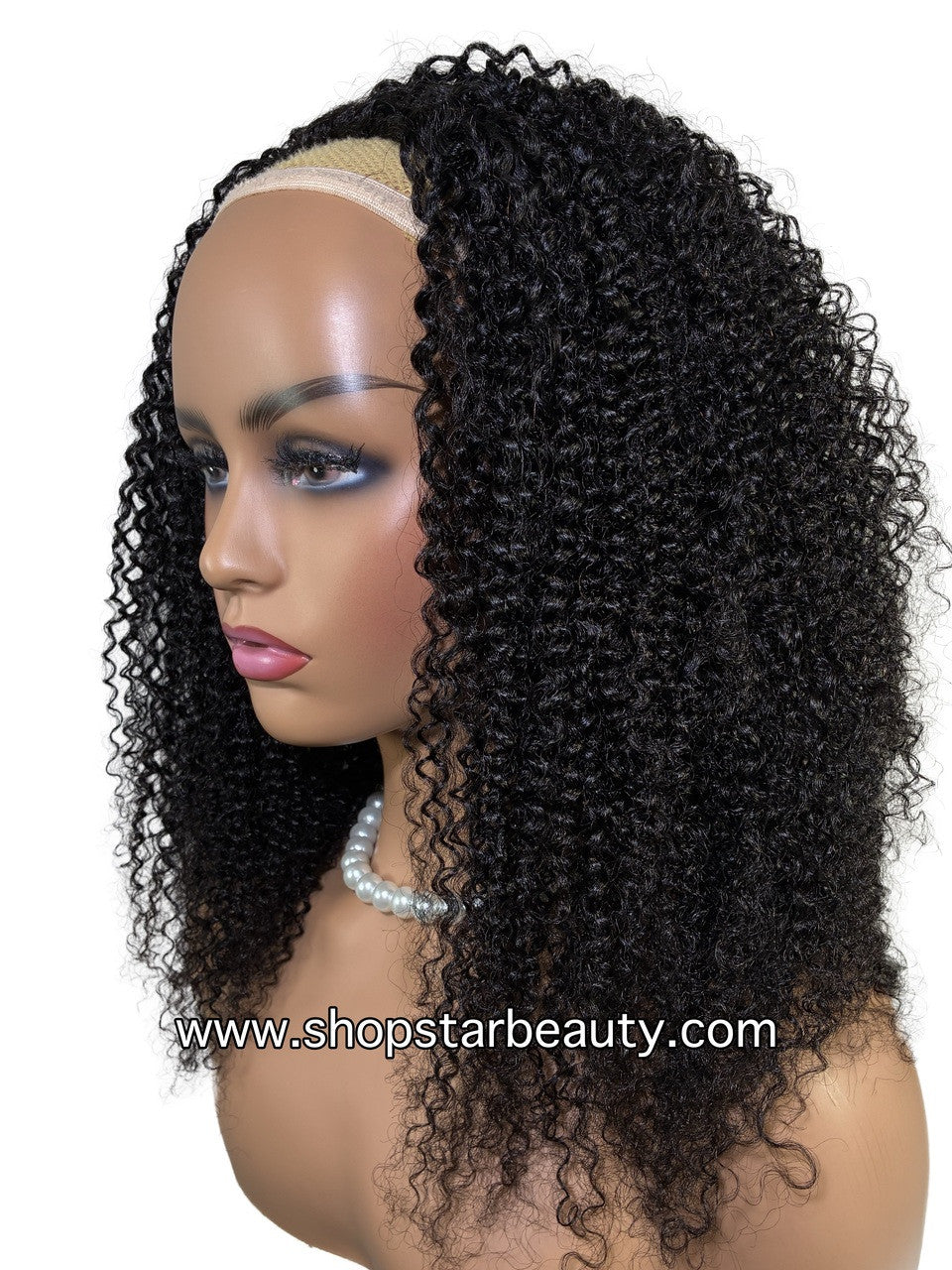 15A PINK LEMON GOLD 100% Human Hair Half Wig H-KINKY