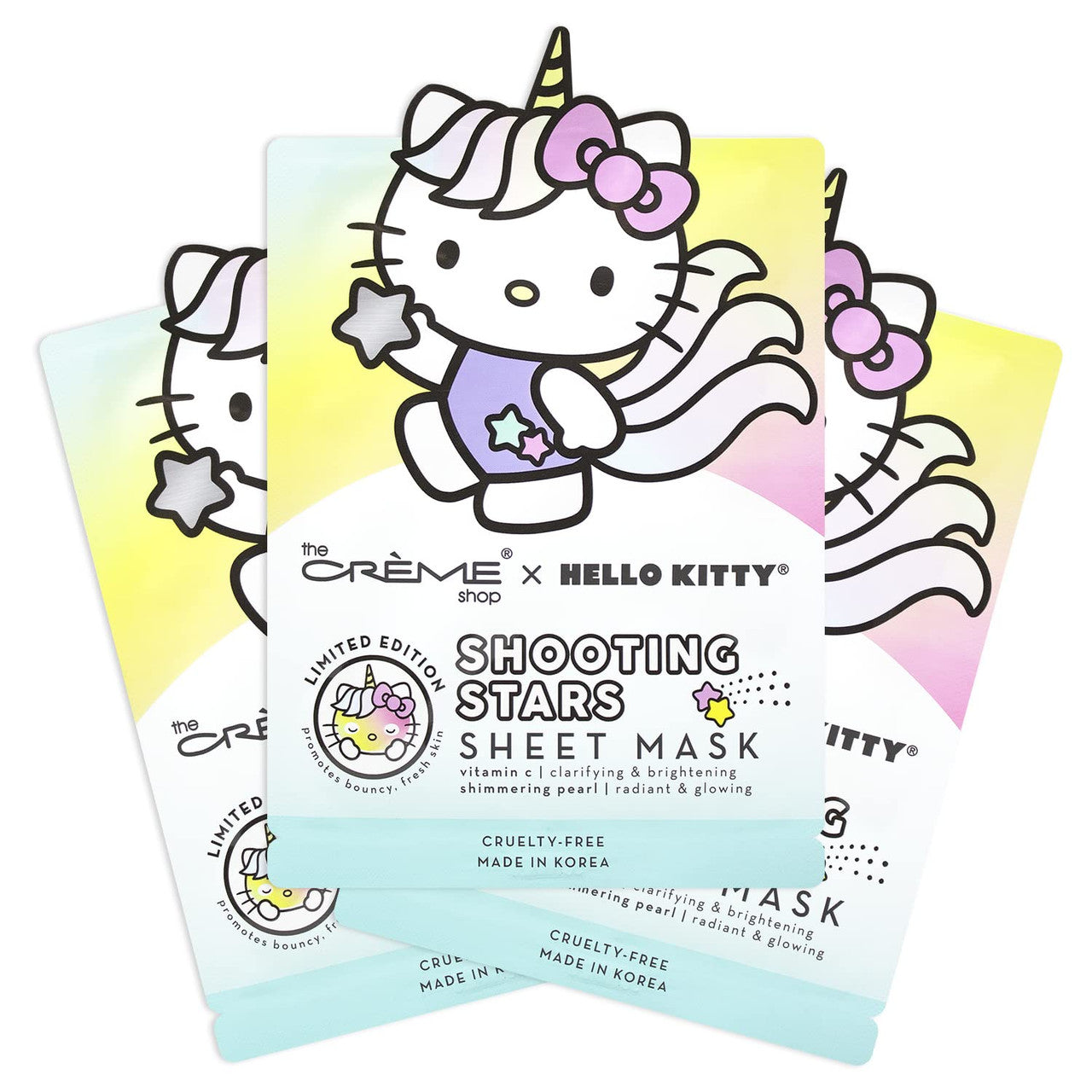 THE CREME SHOP Hello Kitty Unicorn Shooting Stars Sheet Mask (3 sheets)