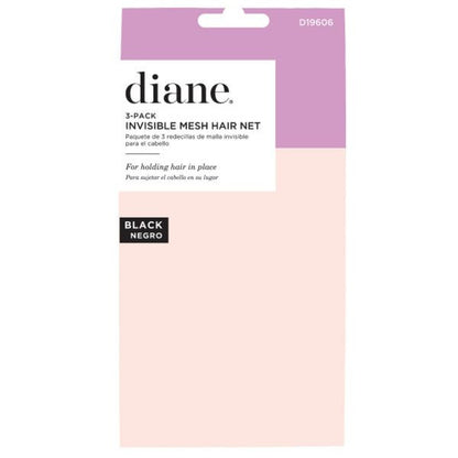 DIANE Invisible Mesh Hair Net 3 Pack - Black