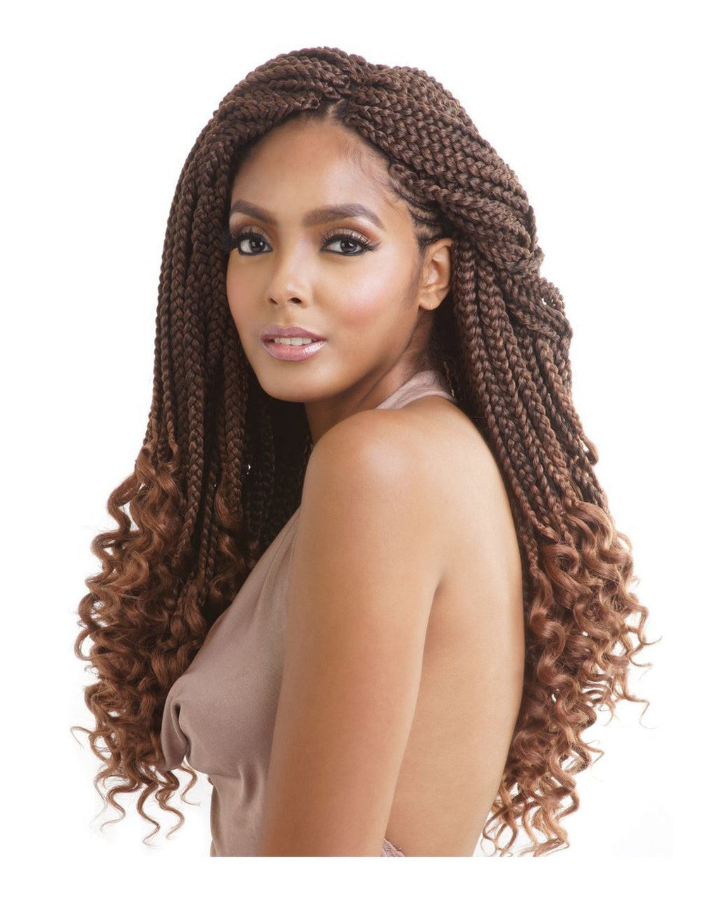 [WHOLESALE] MANE CONCEPT Synthetic Crochet hair - AFRI CURLY ENDS BOX BRAID 18" (x 10 )