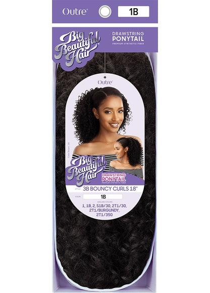 OUTRE Synthetic Big Beautiful Hair Drawstring Ponytail - 3B - BOUNCY CURLS 18”