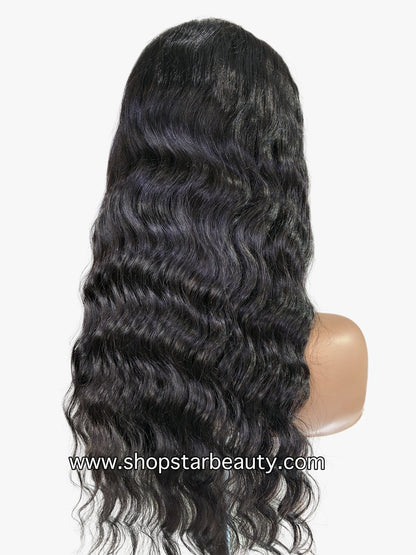 15A PINK LEMON GOLD 100% Human Hair 5X6 Lace Front Wig - MAINE (18"-30")