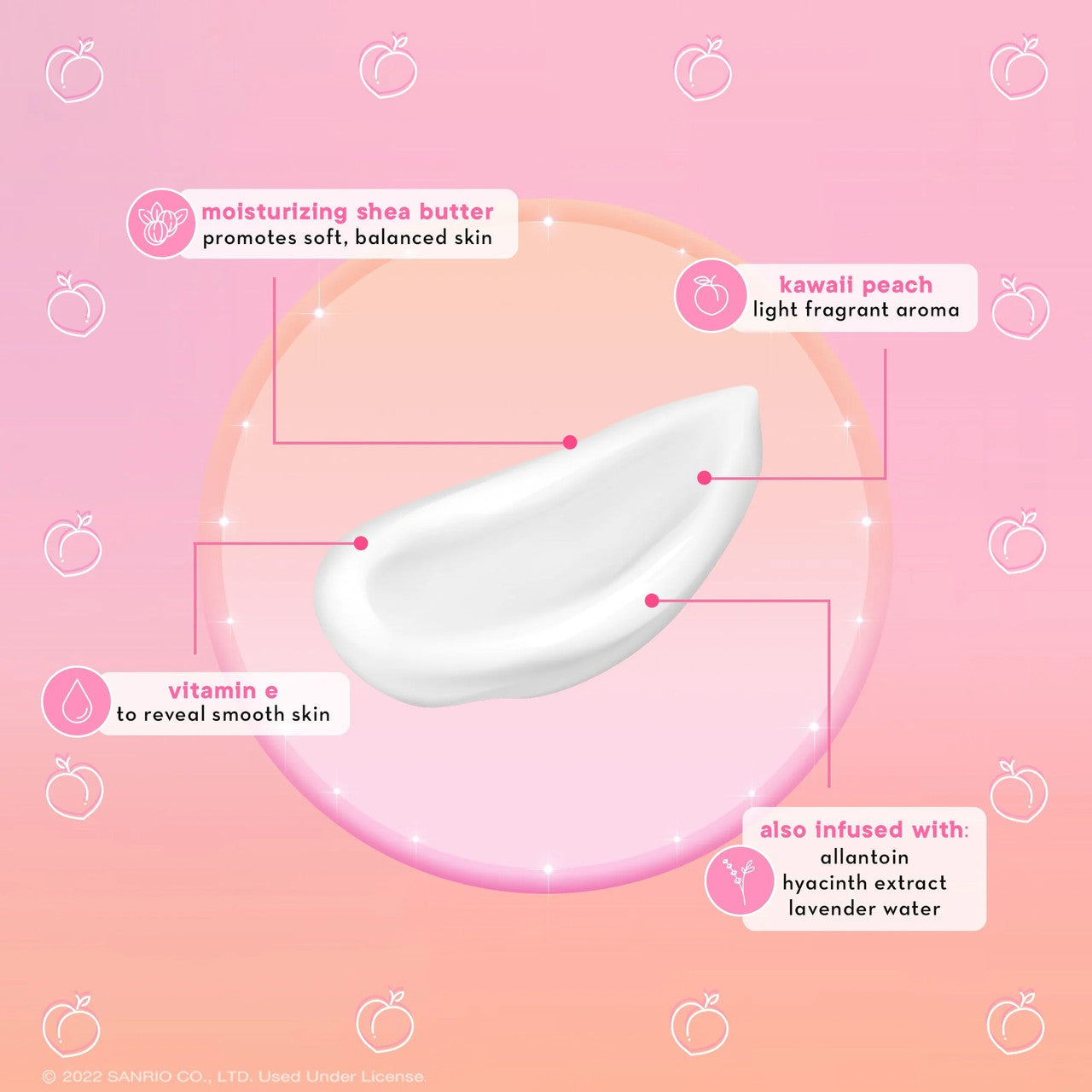 THE CREME SHOP Hello Kitty Moisturizing Hand Cream - Kawaii Peach