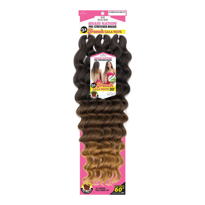 Mayde Beauty Braid Nation Pre-Stretched Braid - 3X FRENCH GALA WAVE 30"