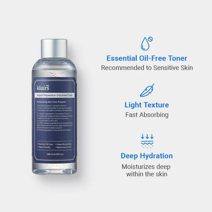 KLAIRS Supple Preparation Unscented Toner (6.08 oz)