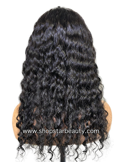 15A PINK LEMON GOLD 100% Human Hair V-Part Wig V-WET & WAVY DEEP