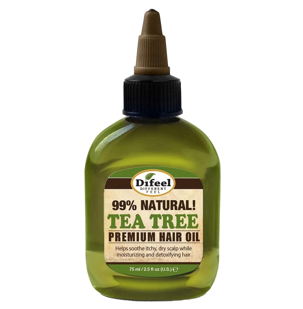 Difeel 99% Natural Premium Hair Oil - Tea Tree Oil (2.5 oz)