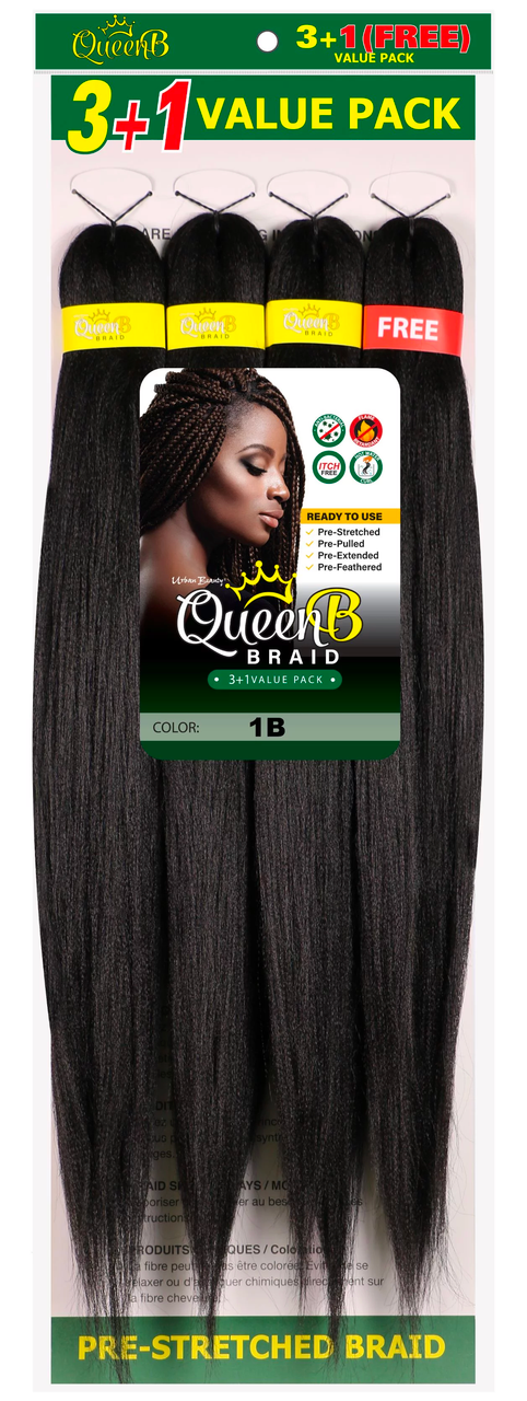 [BOX DEAL] Queen Braid 4x Multi Pack 50" (40 packs/box)