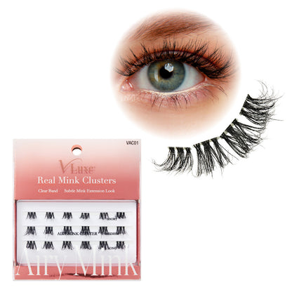 VLuxe 100% Real Mink Airy Mink Cluster Eyelash Extensions
