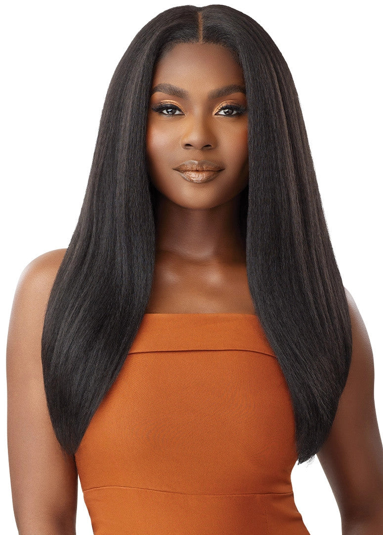 OUTRE Synthetic 5"x 5" HD Lace Closure Lace Front Wig - HHB-Kinky Straight 24"