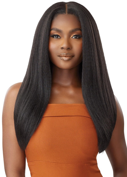 OUTRE Synthetic 5"x 5" HD Lace Closure Lace Front Wig - HHB-Kinky Straight 24"
