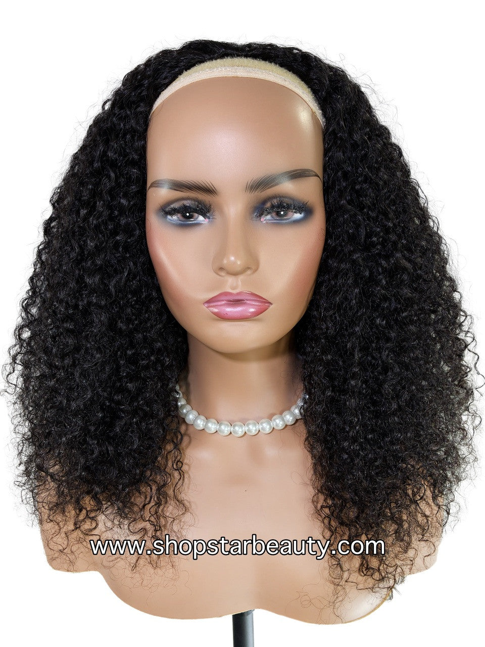 15A PINK LEMON GOLD 100% Human Hair Half Wig H-BURMESE CURL