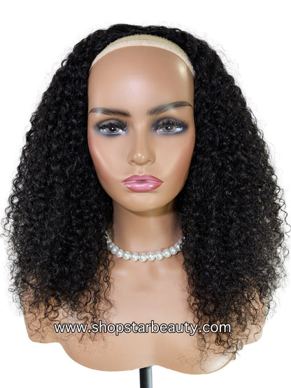 15A PINK LEMON GOLD 100% Human Hair Half Wig H-BURMESE CURL