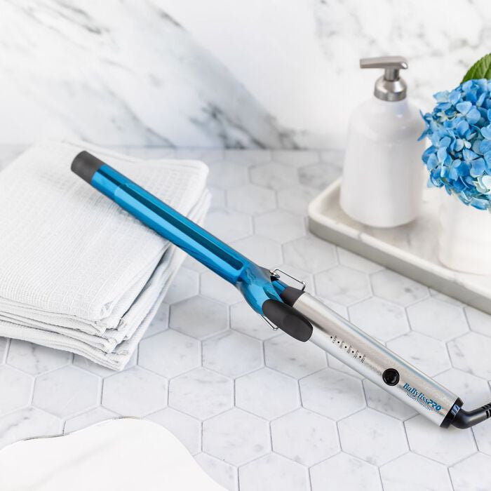 BabylissPRO Nano Titanium 1" Extended-Barrel Curling Iron & 1" Ultra-Thin Flat Iron Combo