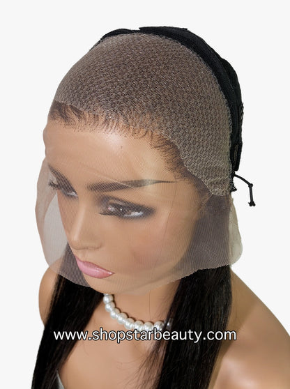 15A PINK LEMON GOLD 100% Human Hair 13X4 Lace Front Wig - COFFEE