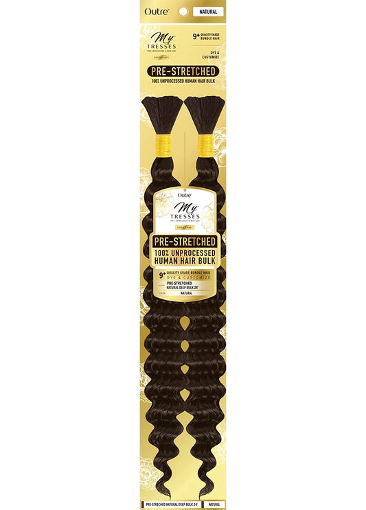 OUTRE Mytresses Gold Label 100% Human Hair Pre-Stretched - Natural Deep Bulk (12"-24")