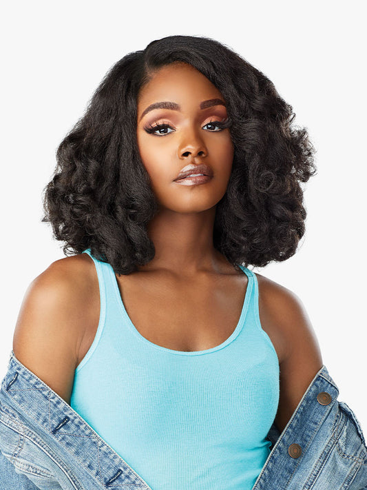 SENSATIONNEL Synthetic Curls Kinks N Co Textured Clip-In 9 PCS - TOP LADY 10"