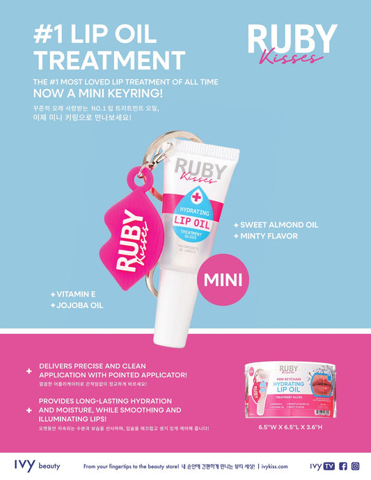 Ruby Kisses Lip Oil Mini Key Ring
