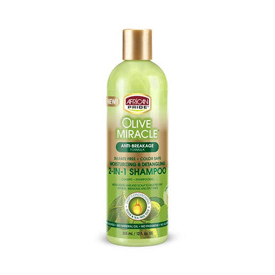 African Pride Olive Miracle Anti-Breakage Formula 2-in-1 Shampoo Plus Conditioner