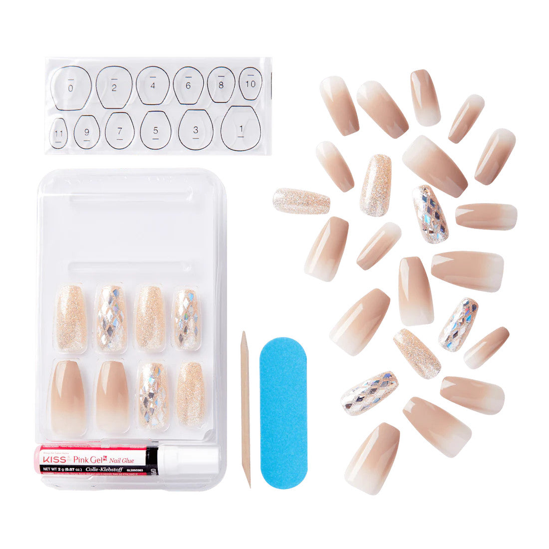 KISS Gel Fantasy Ready to Wear Gel Nails - Hard To Forget