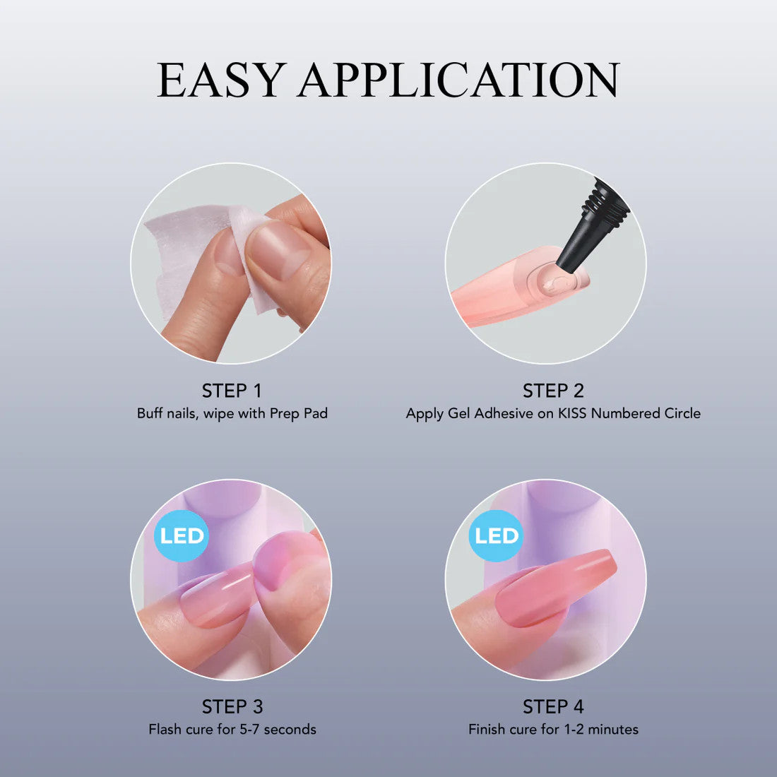 KISS Salon X-tend LED Soft Gel System Nail Kit - Red Flags