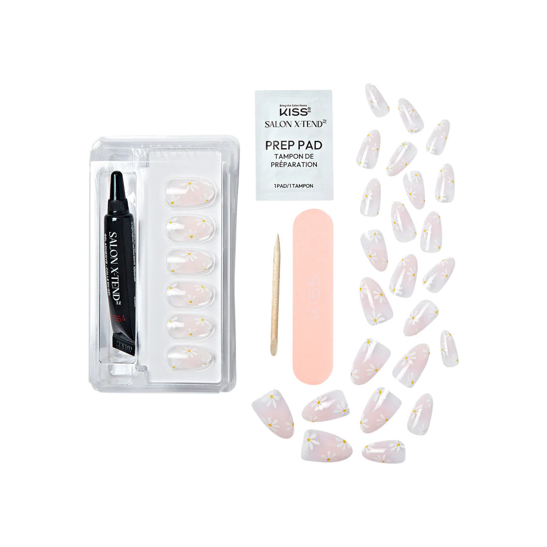 KISS Salon X-tend LED Soft Gel System Nail Kit - Red Flags