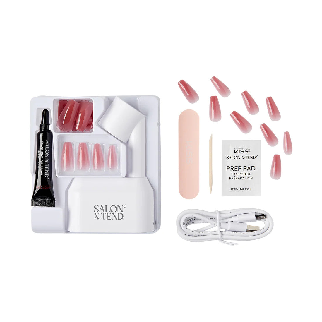KISS Salon X-tend LED Soft Gel System Nail Kit - Tone