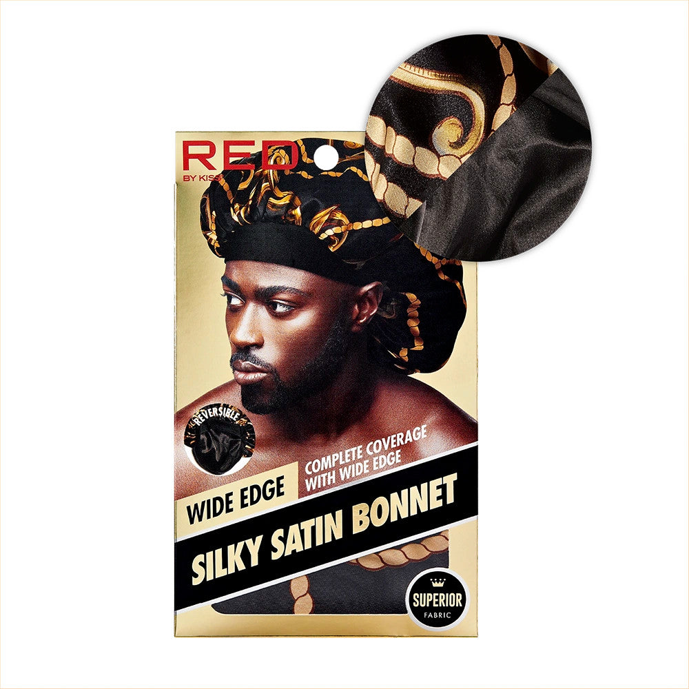 RED Men's Silky Satin Bonnet