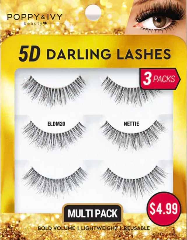 ABSOLUTE Poppy & Ivy5D Darling Lashes - 3 Pairs