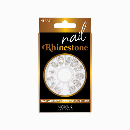 NICKA K Nail Rhinestones Round Case