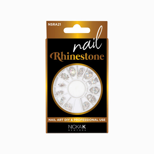 NICKA K Nail Rhinestones Round Case