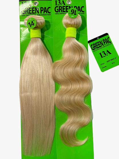 Green Pack 100% Human Hair Single Bundle - 613 Straight (10"-28")