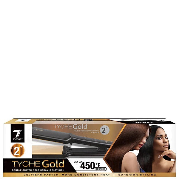 TYCHE Gold Double Coated Gold Ceramic Flat Iron