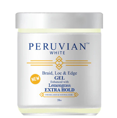 Peruvian White Braid, Loc & Edge Gel Extra Hold [Lemonglass]